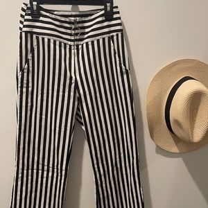 Strip boot cut pants